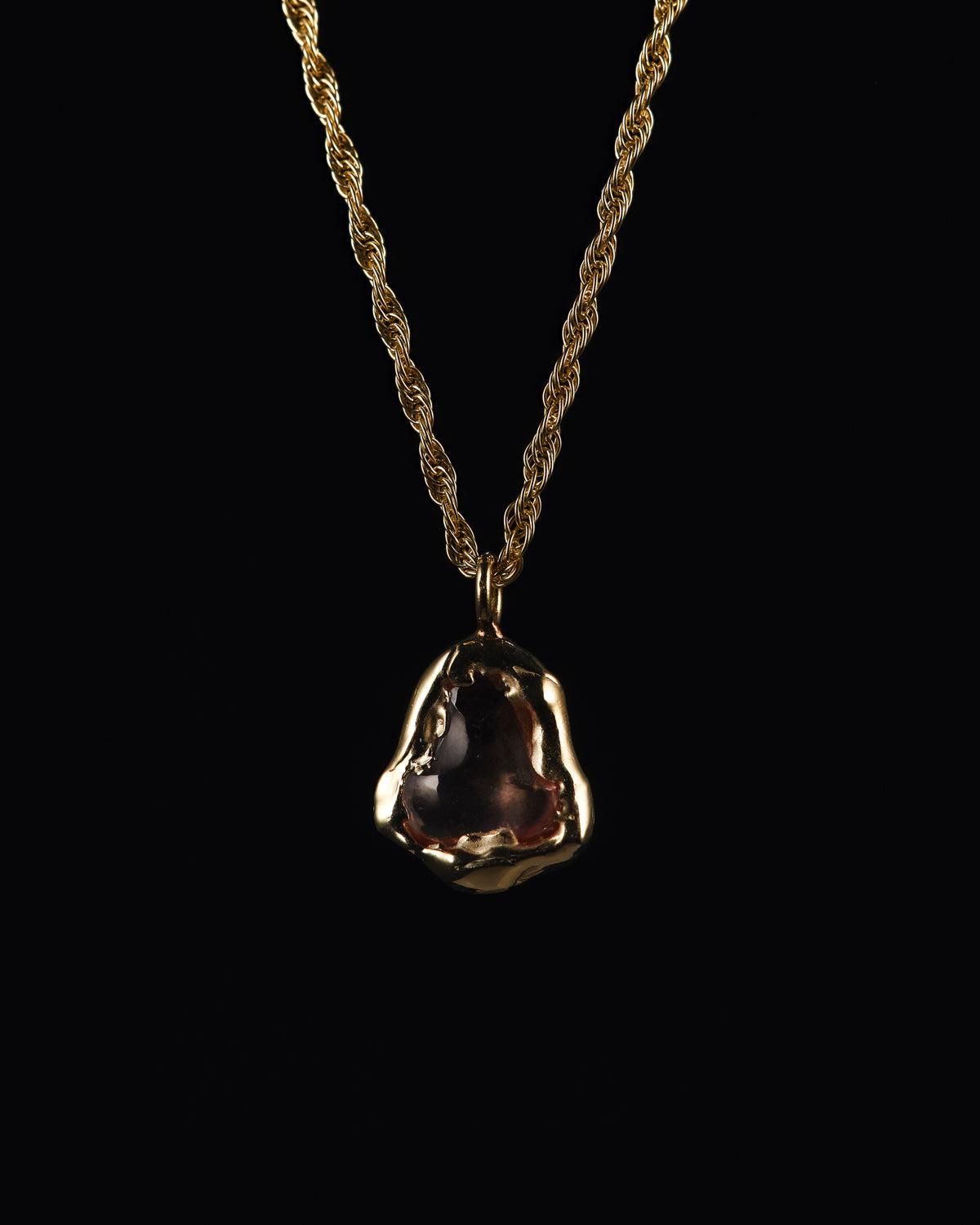 Peach & Gold Erosion Necklace