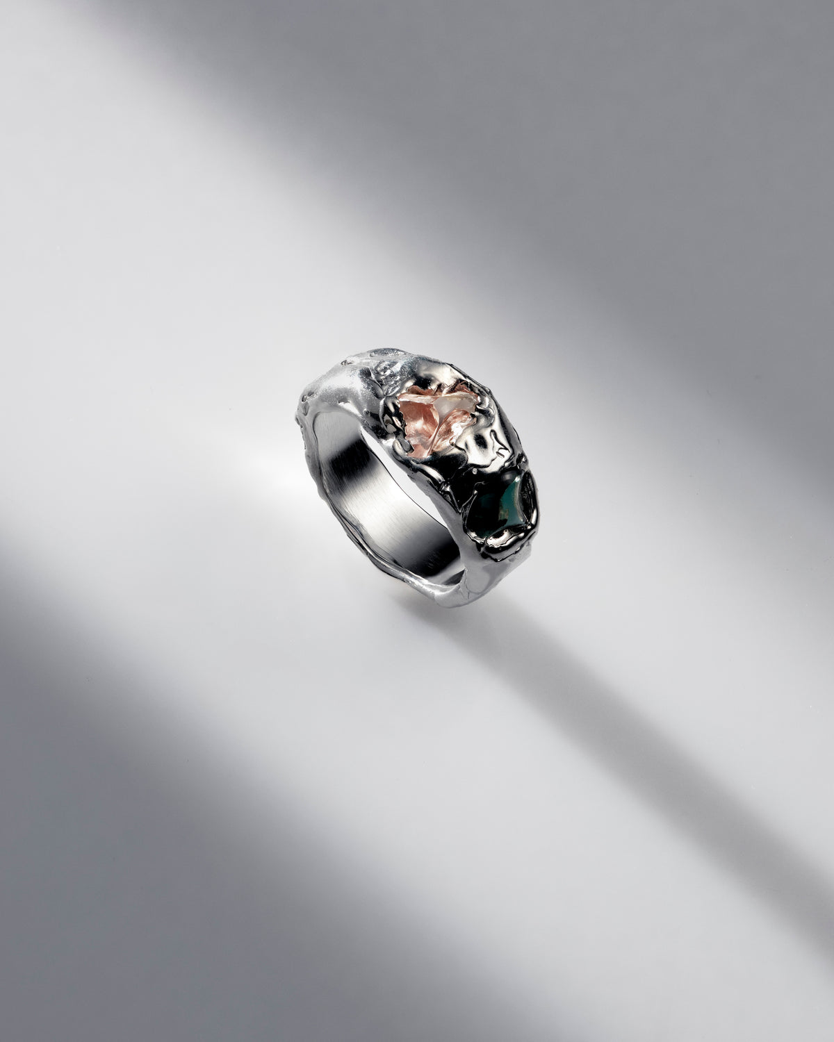 Green & Peach Flux Ring