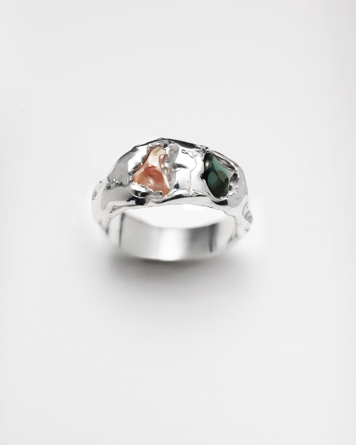Green & Peach Flux Ring