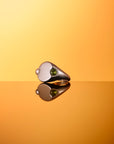 Green Sapphire & Freshwater Pearl Signet Ring