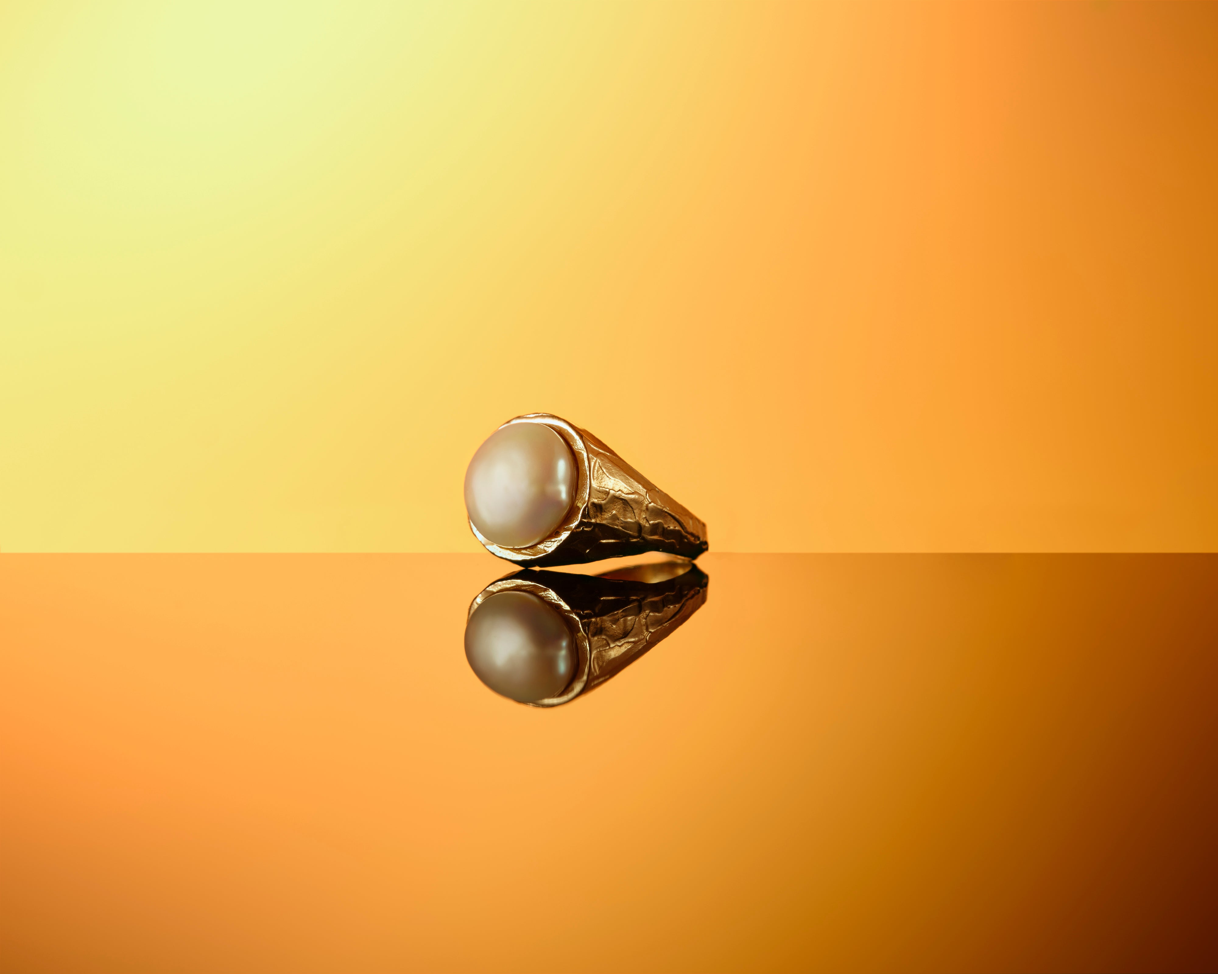 Gold Freshwater Pearl Ring