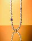 Freshwater Pearl Necklace x Pink Sapphire
