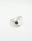 Blue Sapphire Eclipse Signet