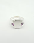 Pink Sapphire Eclipse Signet