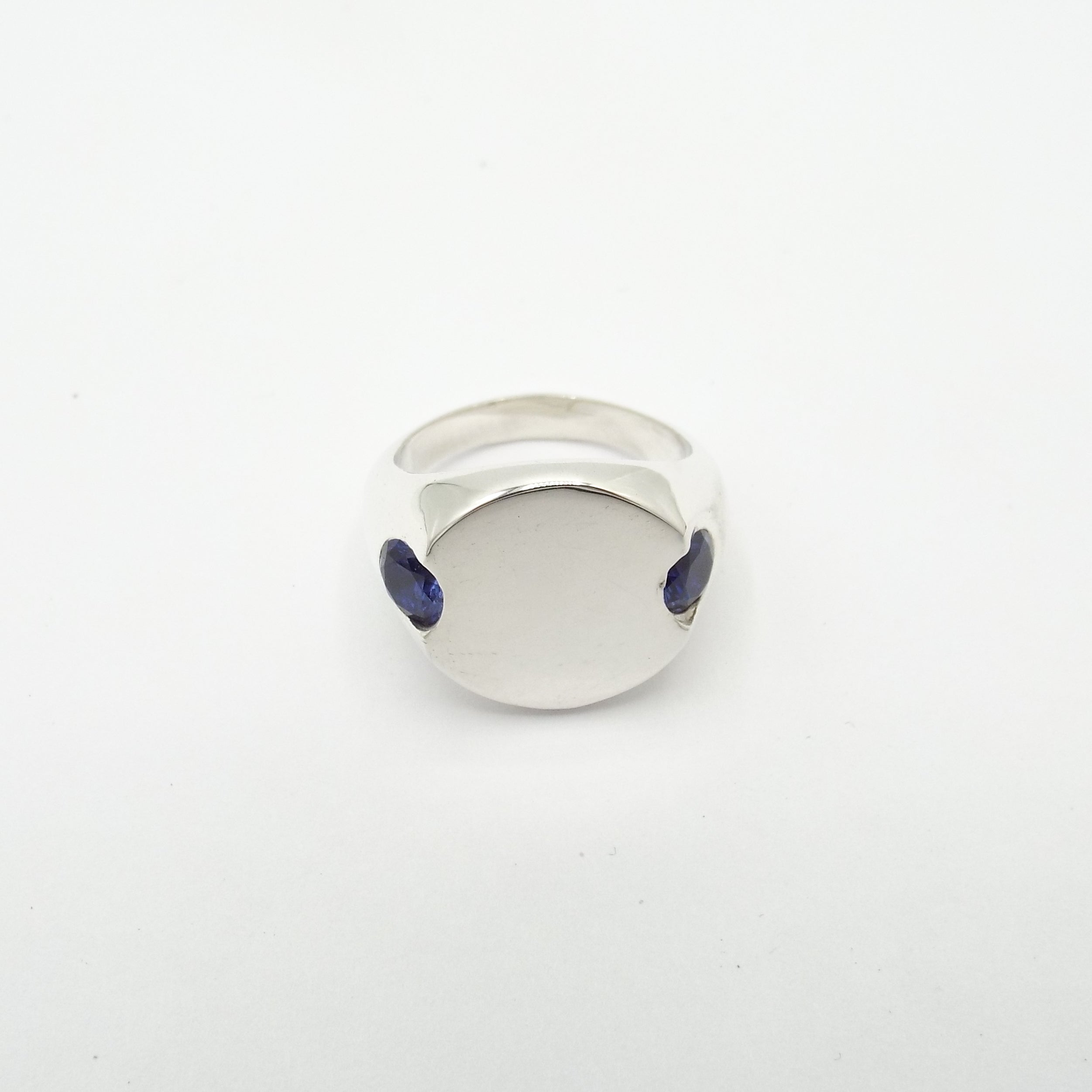 Blue Sapphire Eclipse Signet