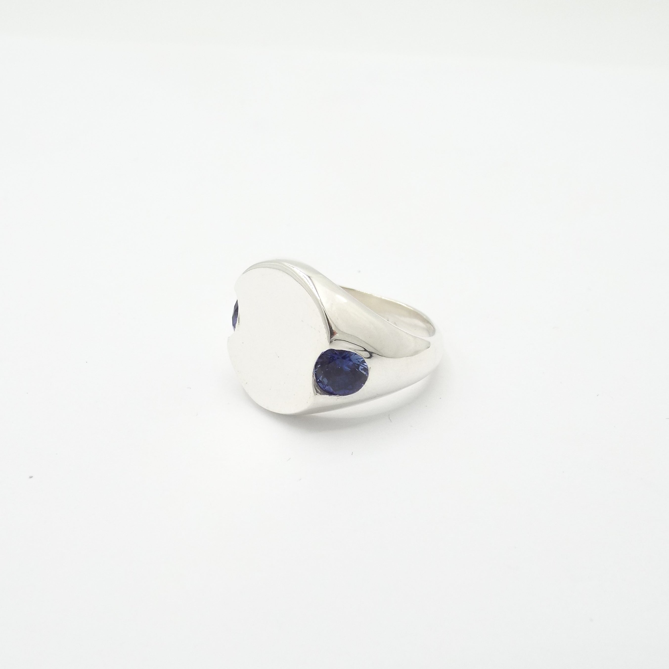 Blue Sapphire Eclipse Signet