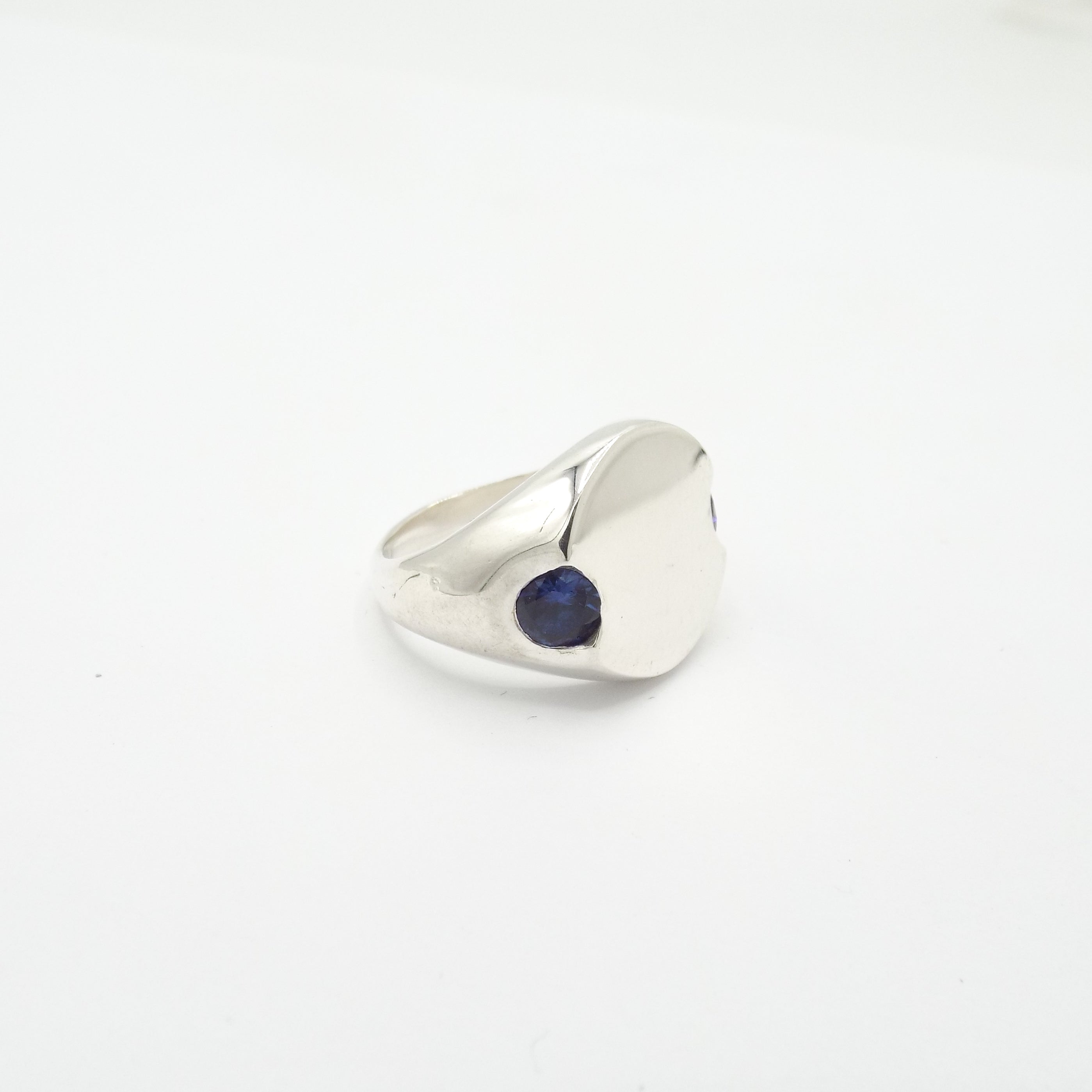 Blue Sapphire Eclipse Signet