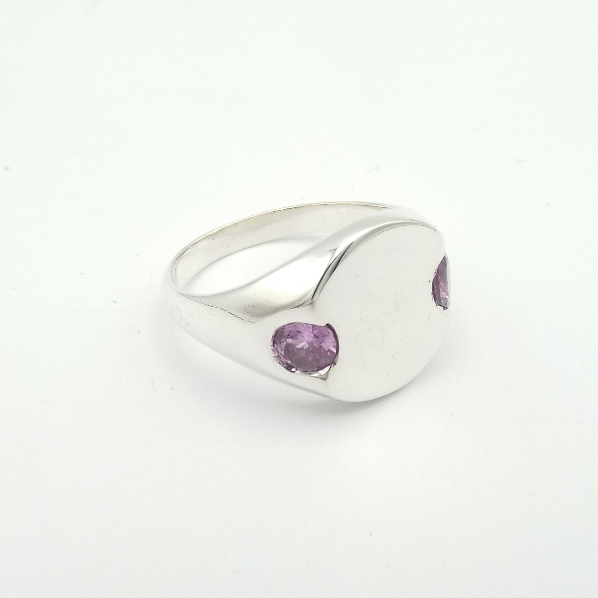 Pink Sapphire Eclipse Signet