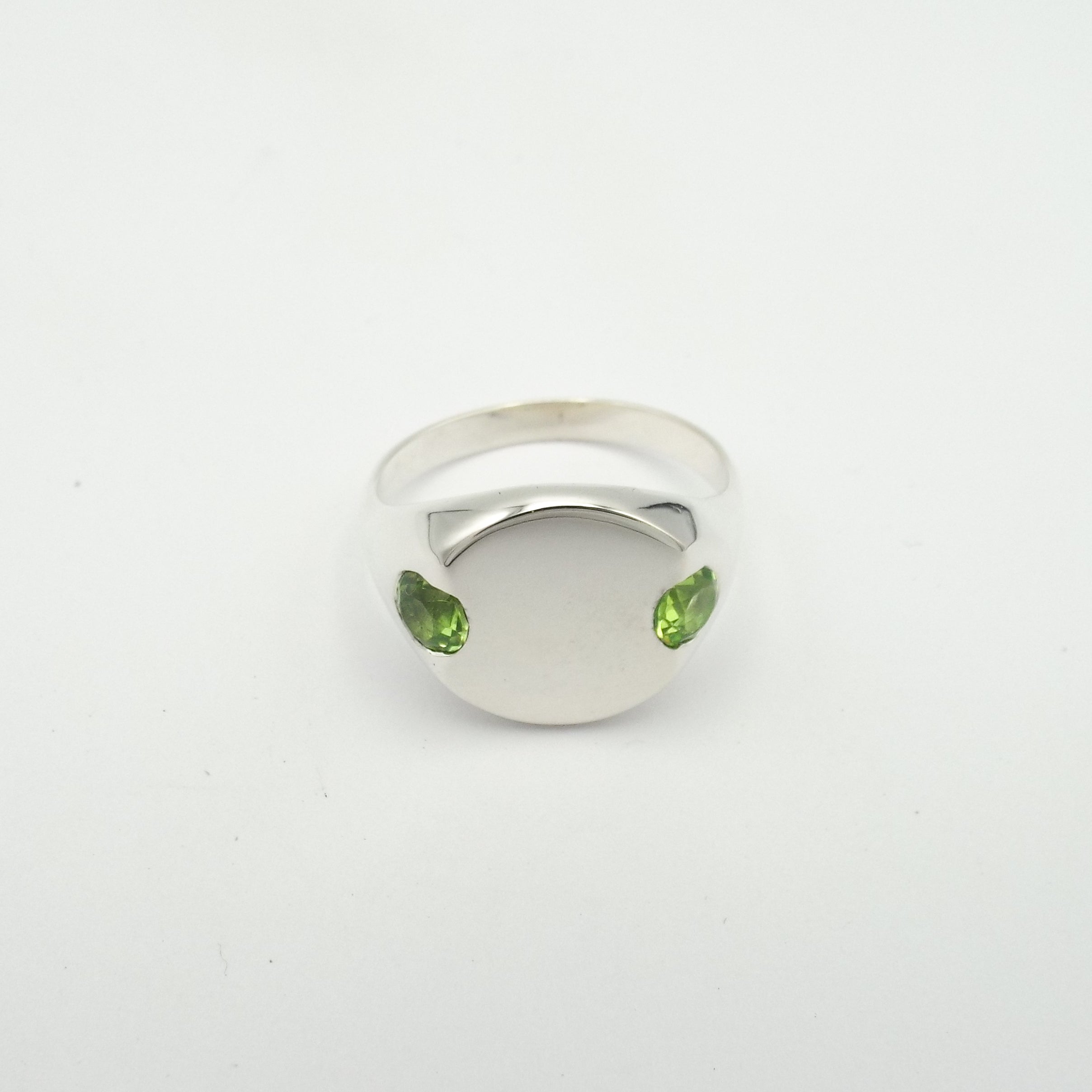 Green Sapphire Eclipse Signet