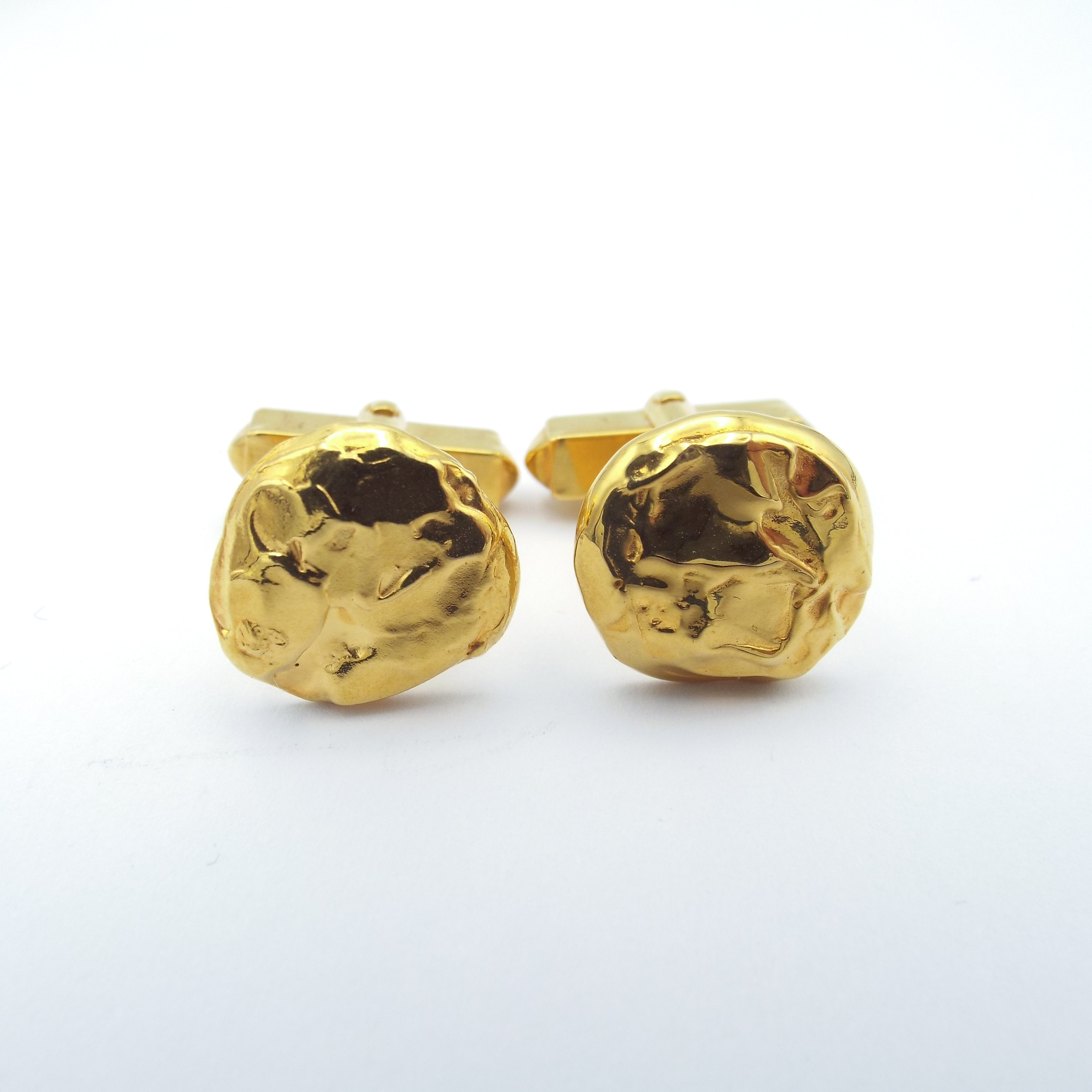 Gold Vermeil Lava Cufflinks