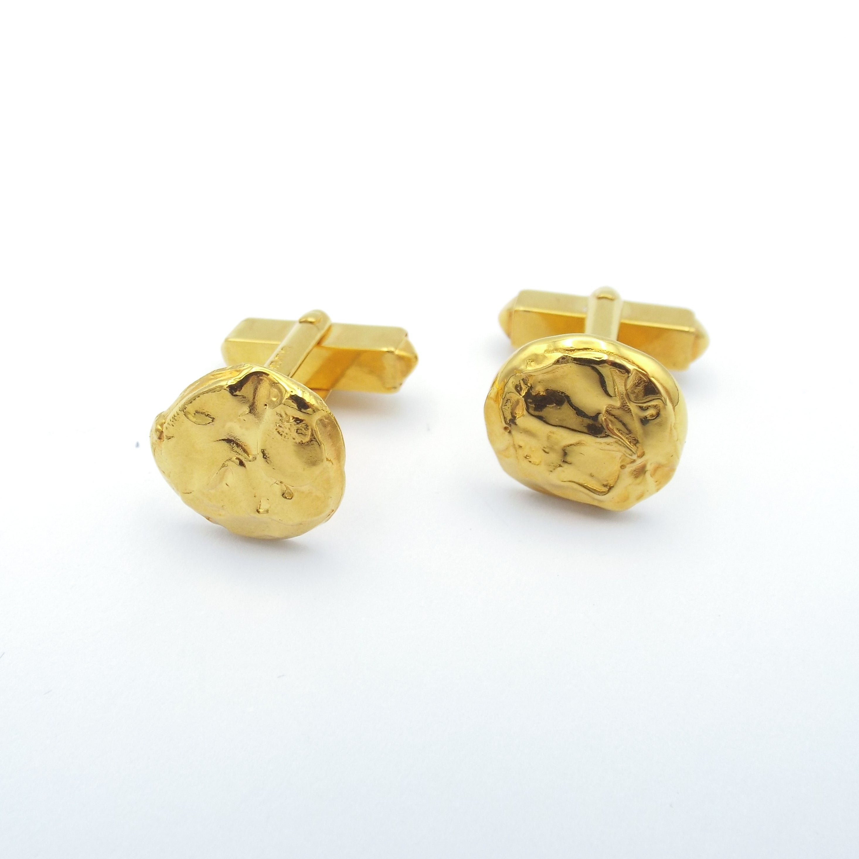 Gold Vermeil Lava Cufflinks